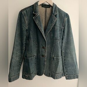 Harve Benard Denim Blazer Jacket - size M